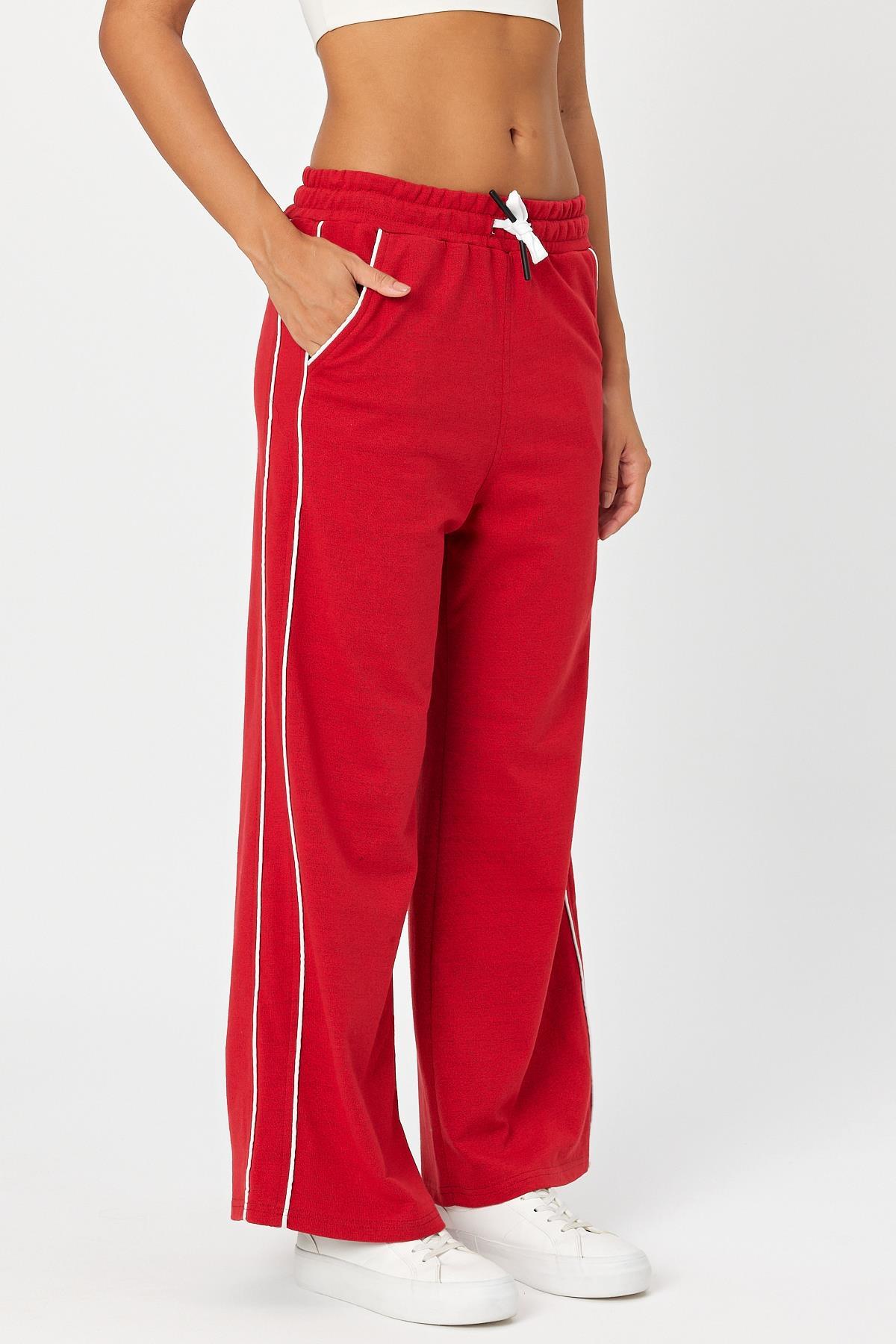 ALEXANDERGARDI ÇİFT ŞERİTLİ BELİ LASTİKLİ BOL PAÇA EŞOFMAN ALTI (B24-00224)