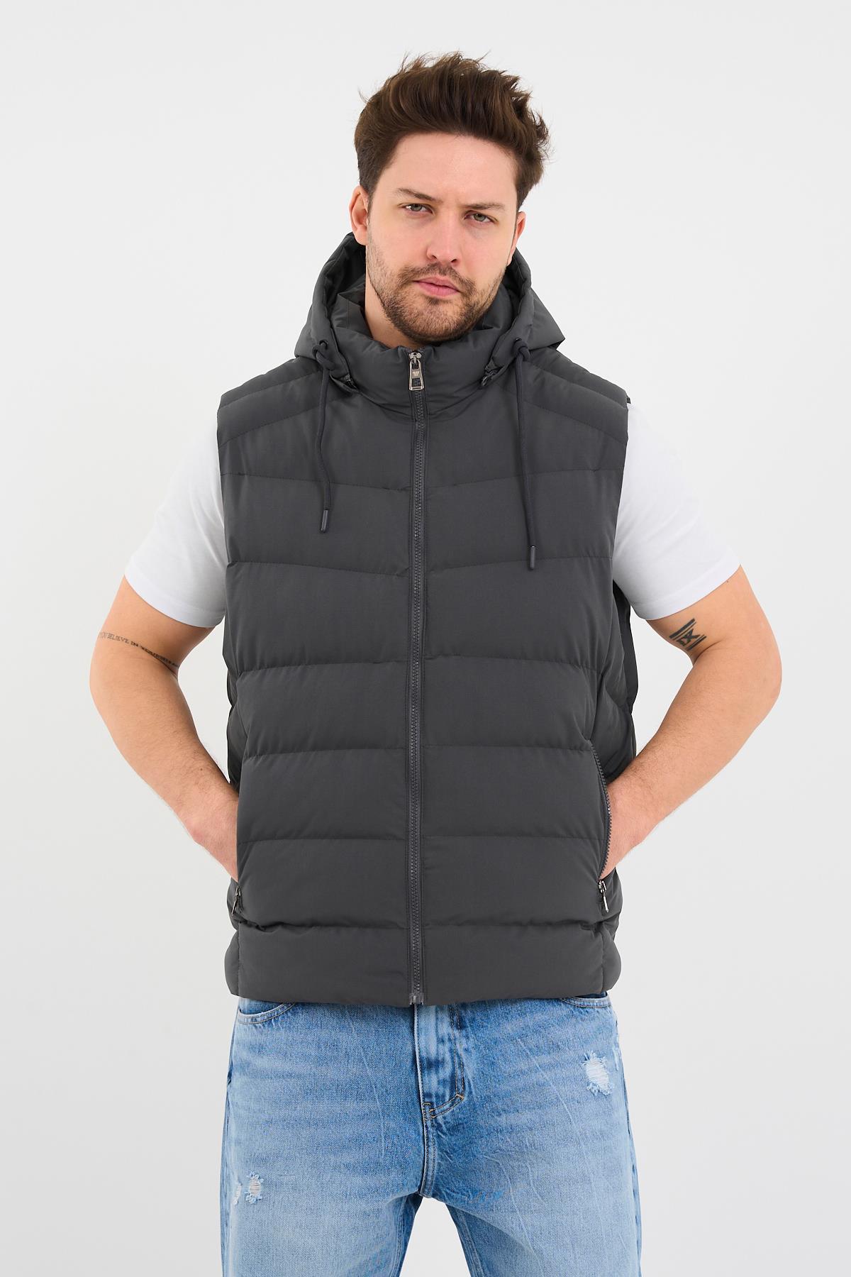 ALEXANDERGARDI Çıkarılabilir Kapüşonlu Erkek Şişme Yelek