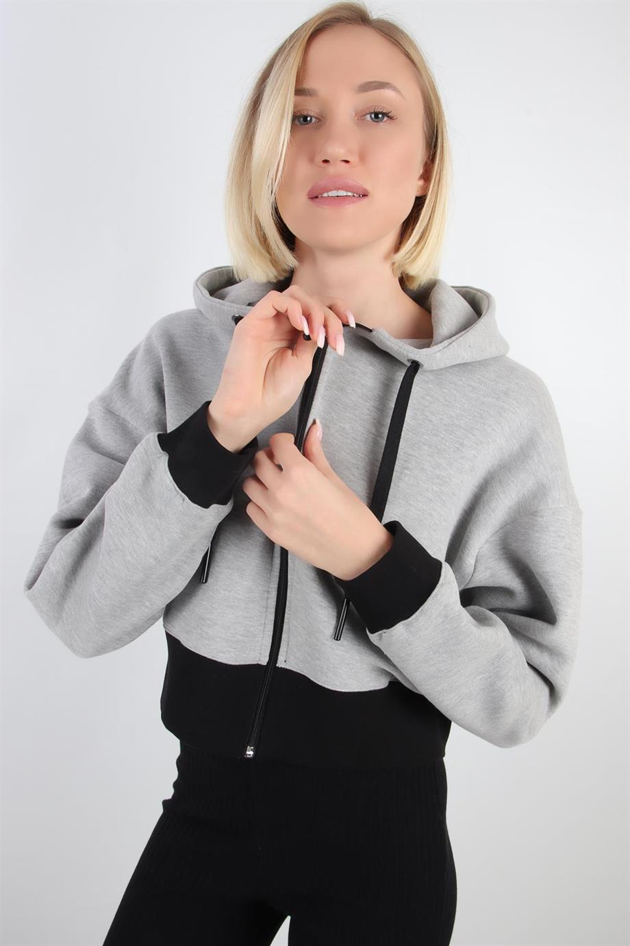ALEXANDERGARDI CROP KAPÜŞONLU HIRKA (B23-31303)