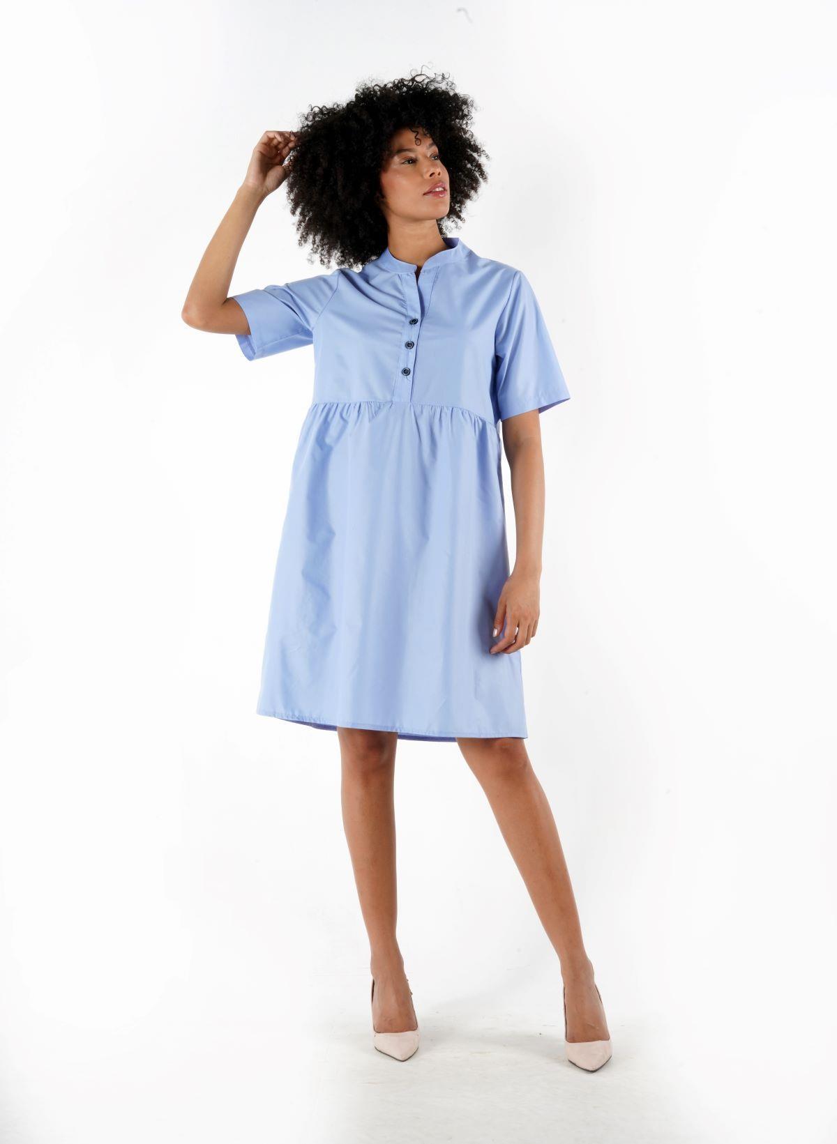 ALEXANDERGARDI DÜĞMELİ HAKİM YAKA COMFORT ELBİSE (B24-384 00)