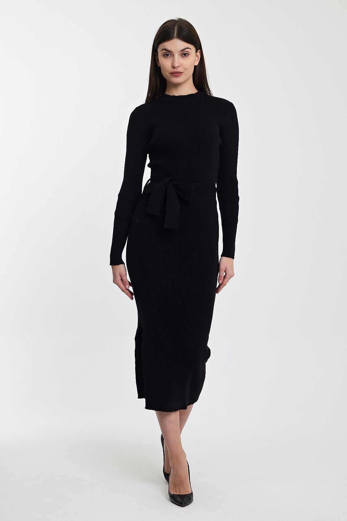 ALEXANDERGARDI FİTİLLİ UZUN TRİKO ELBİSE(A92045-S)