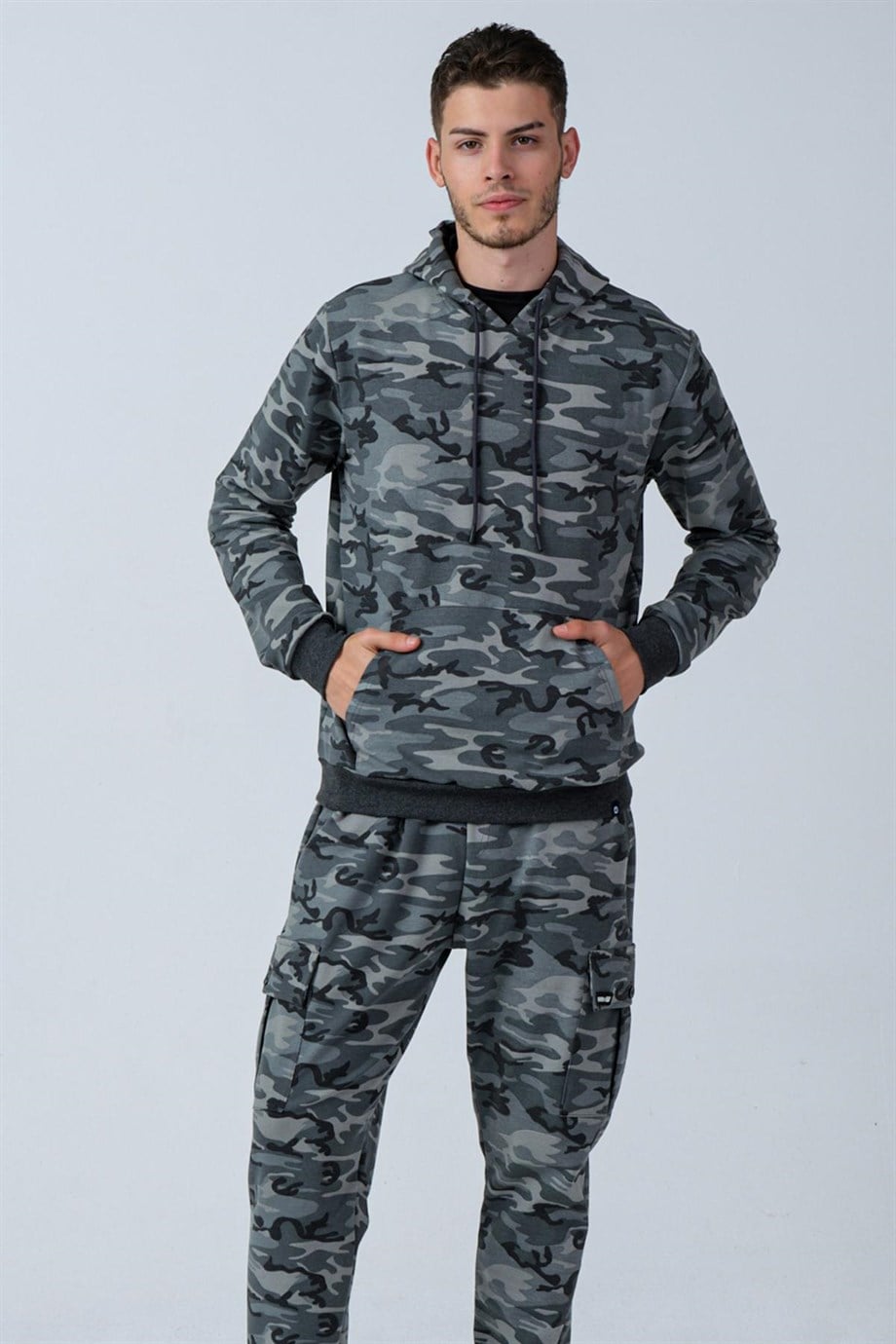 ALEXANDERGARDI KAMUFLAJ DESENLİ KAPÜŞONLU SWEATSHİRT (E21-72101-UST)