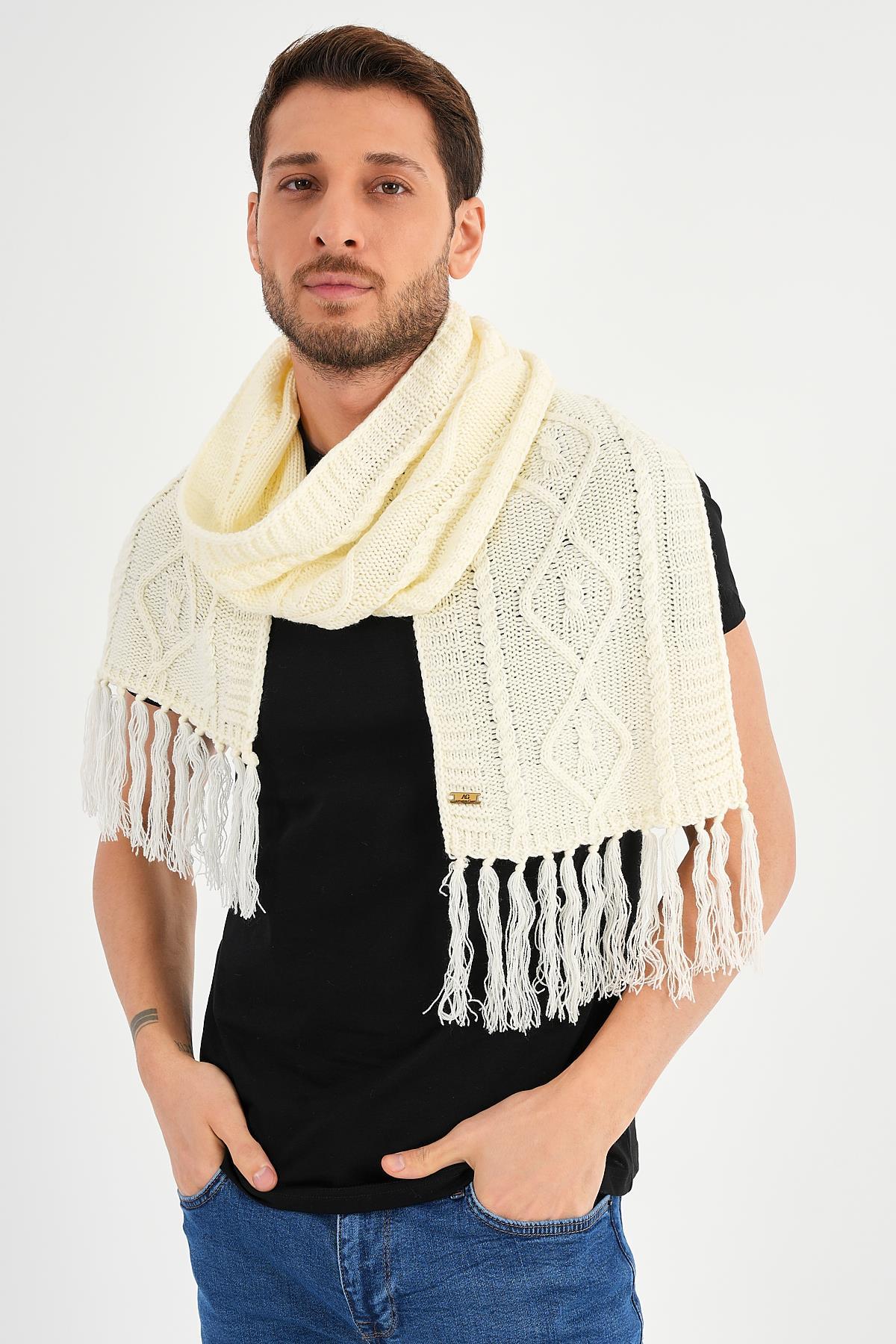 ALEXANDERGARDI Örgü Detaylı Atkı (e22-18842)