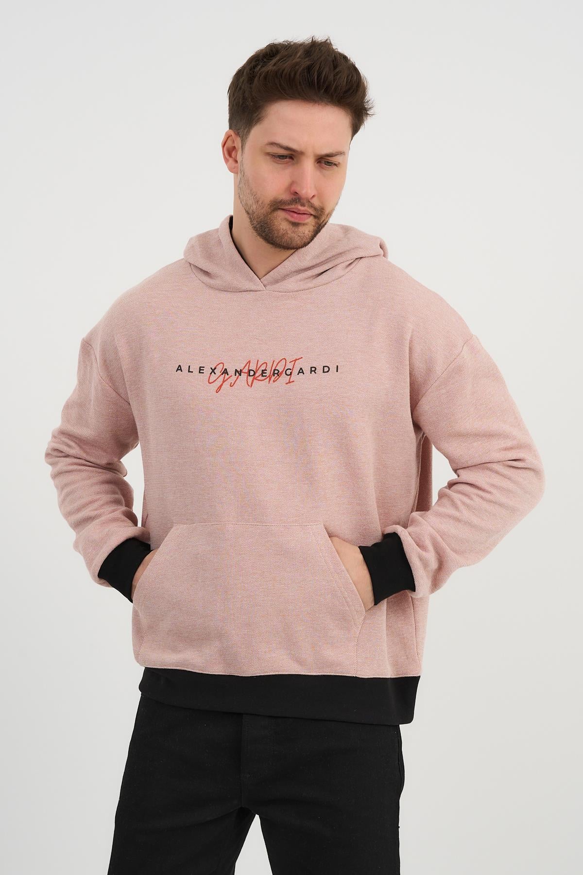 ALEXANDERGARDI Özel Unisex Baskılı Kapüşonlu Kanguru Cepli Sweatshirt (UNX-0017602)