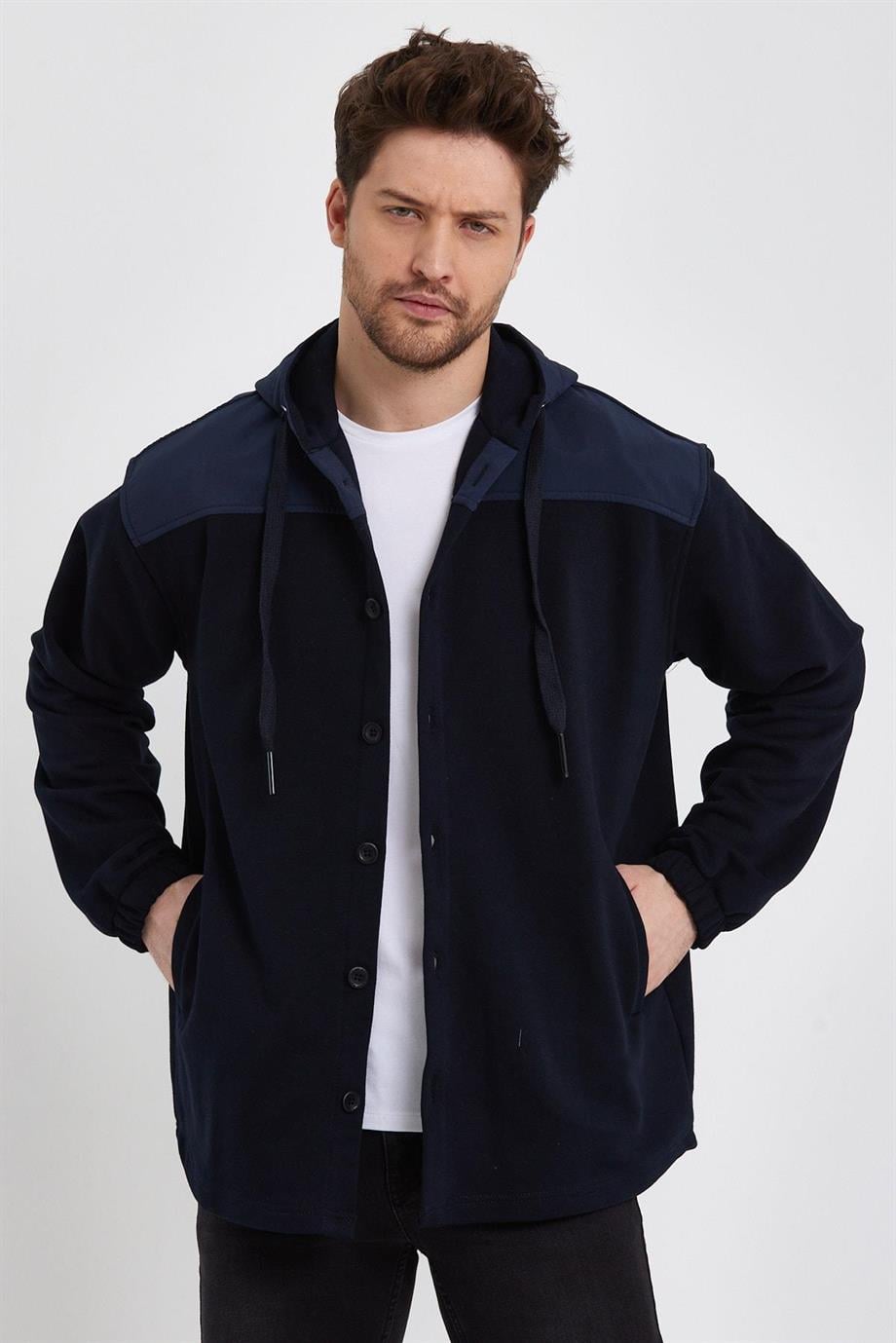 ALEXANDERGARDI PARAŞÜT KUMAŞ DETAYLI OVERSİZE HIRKA (E21-61000)