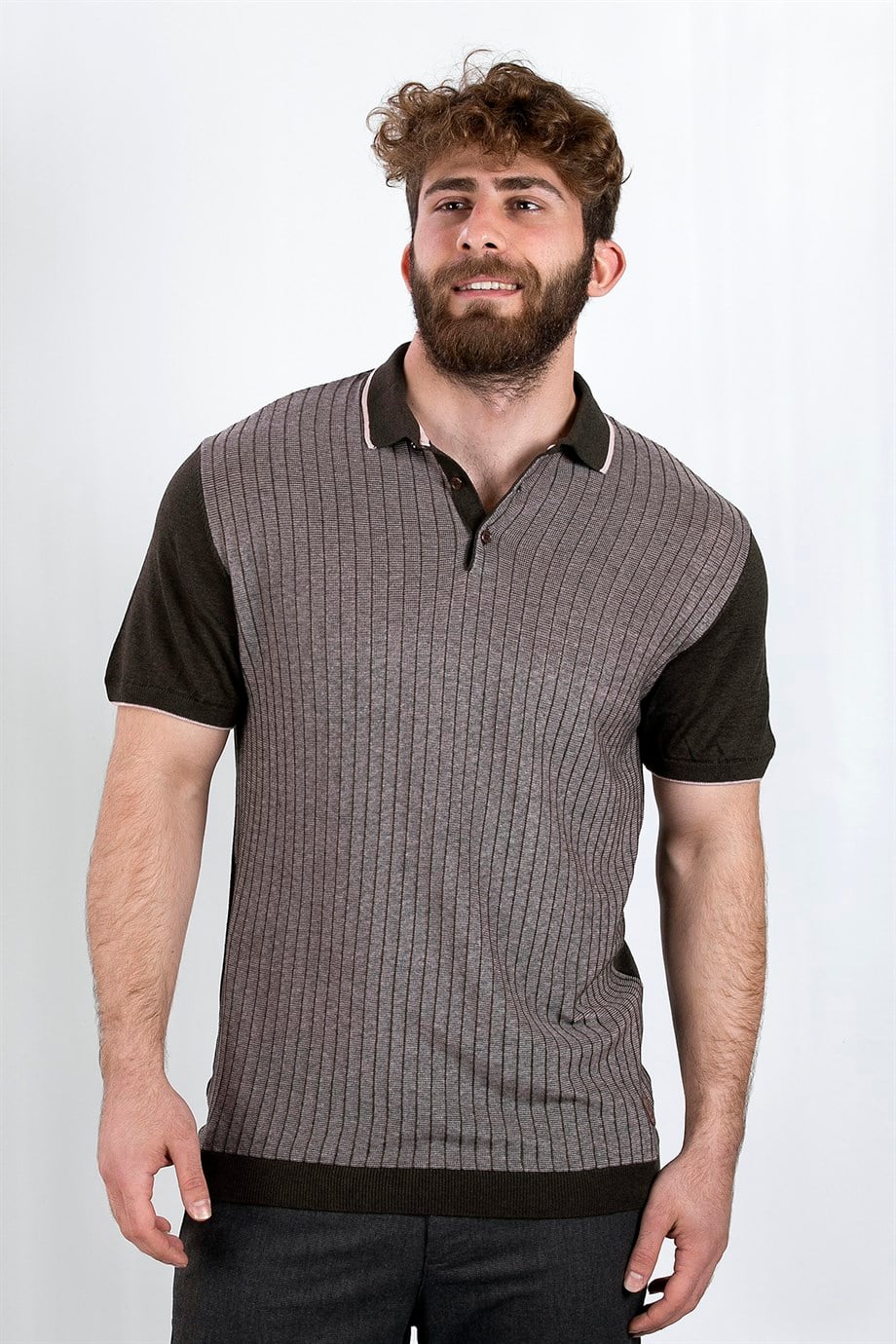 ALEXANDERGARDI POLO YAKA T-SHIRT, KAHVERENGİ (AG504602)
