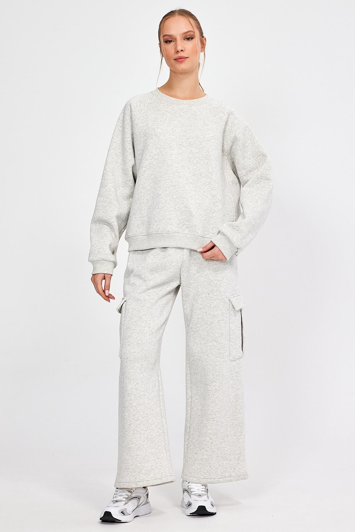 ALEXANDERGARDI REGLAN KOL ŞARDONLU OVERSİZE SWEATSHİRT (B23-00166)