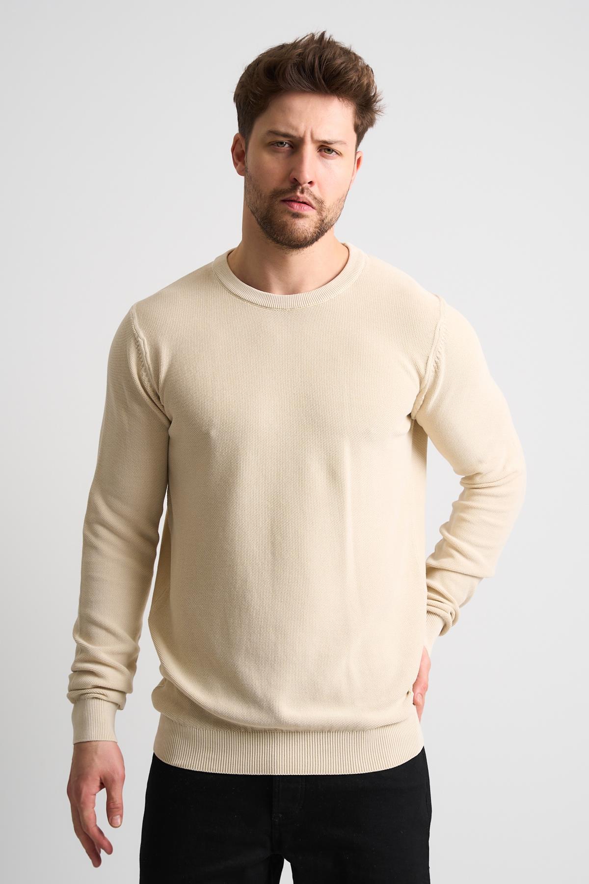 ALEXANDERGARDI Uzun Kollu Dokulu Basic Triko Kazak