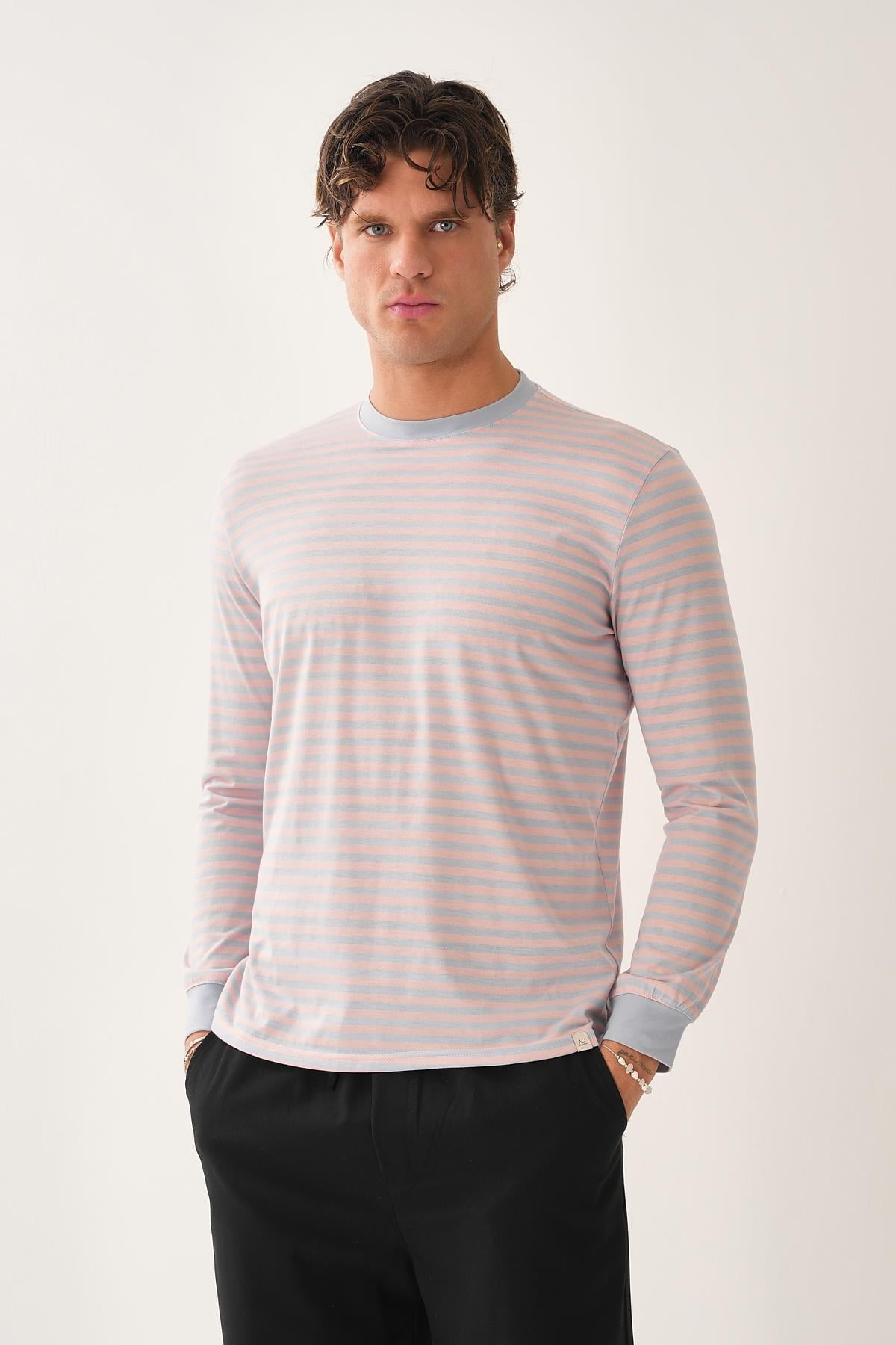 Çizgili Uzun Kollu T-Shirt