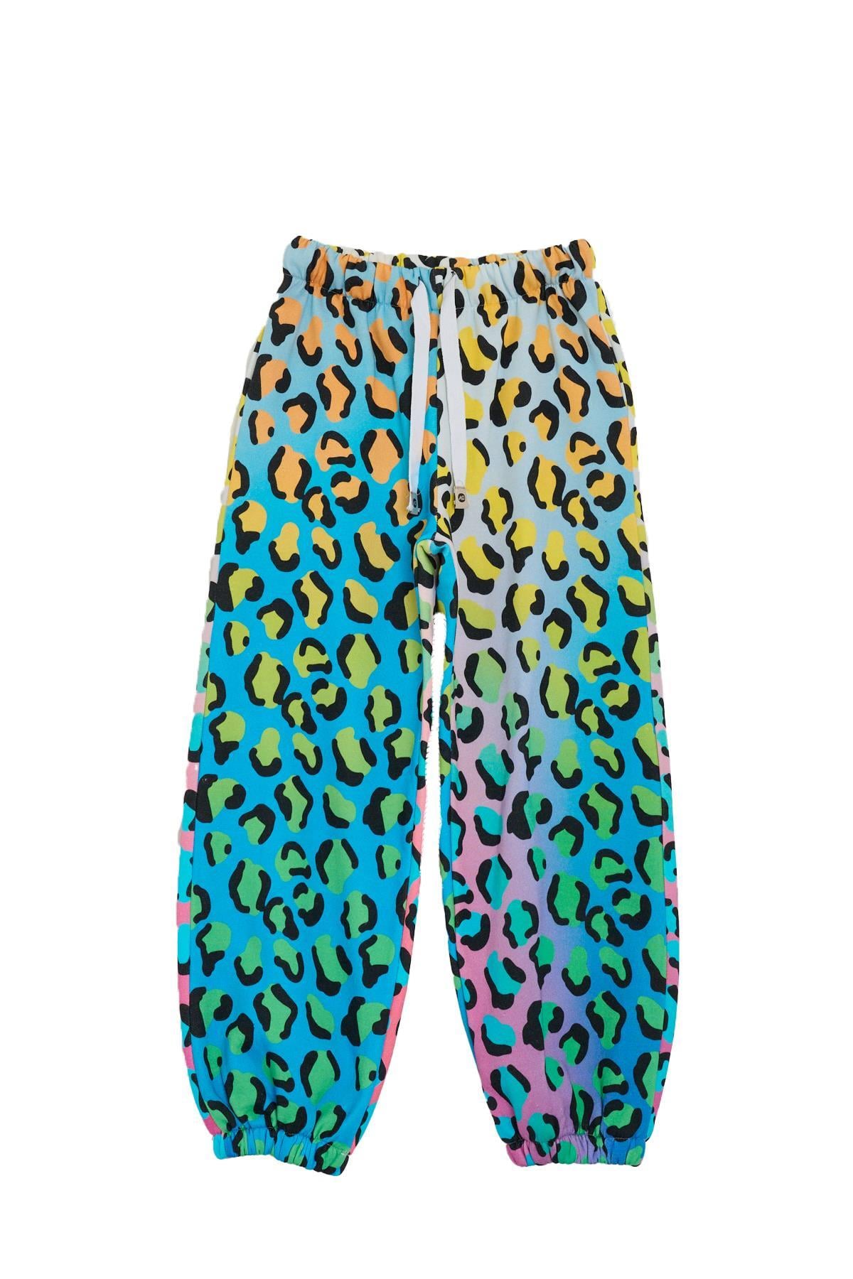 Çocuk Leopar Desenli Pantolon 