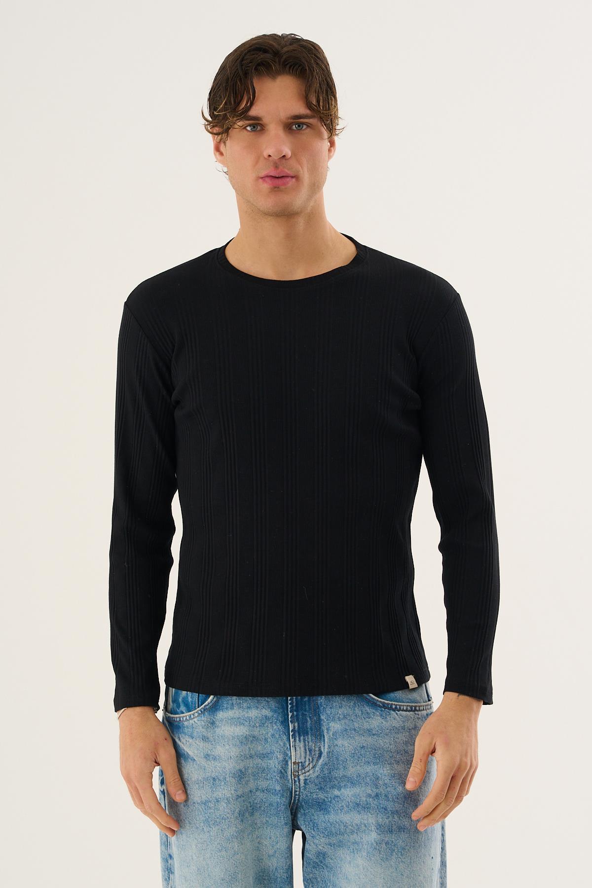 İnci Fitilli Uzun Kollu Slim Fit 
