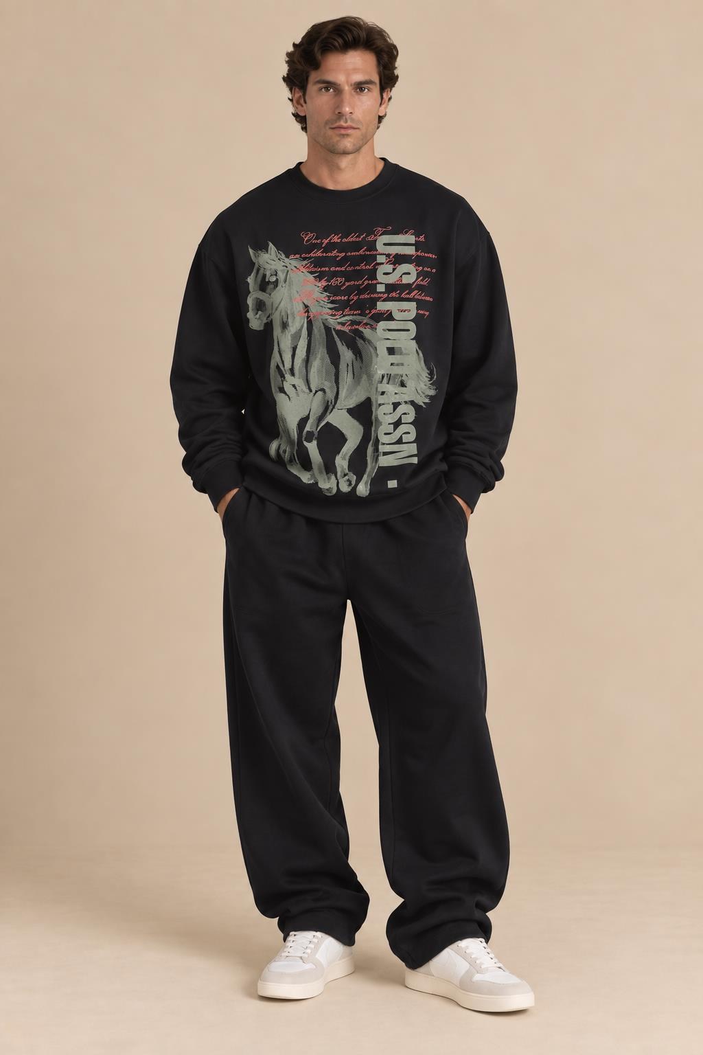 Önü Baskılı Sweatshirt