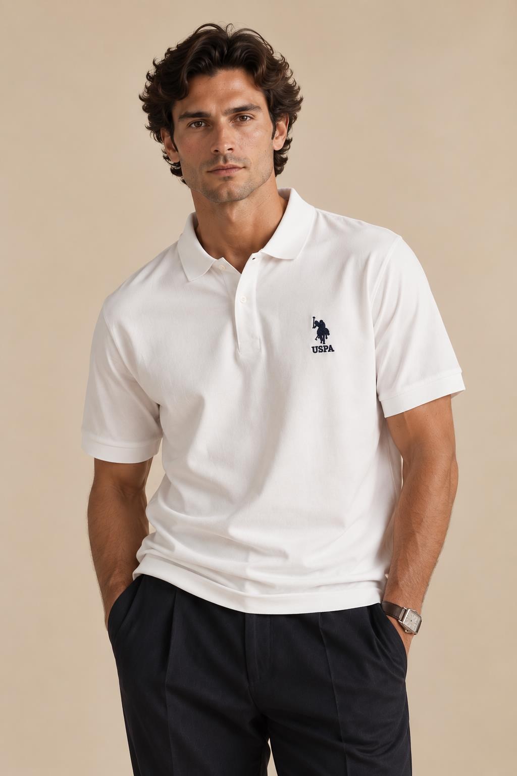 Polo Yaka Düğmeli T-shirt