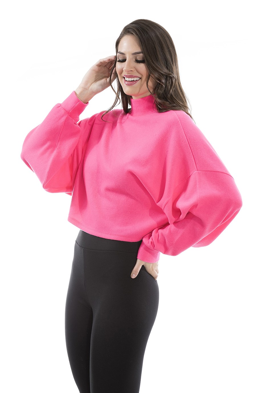 ŞARDONLU YARASA KOL SWEATSHIRT