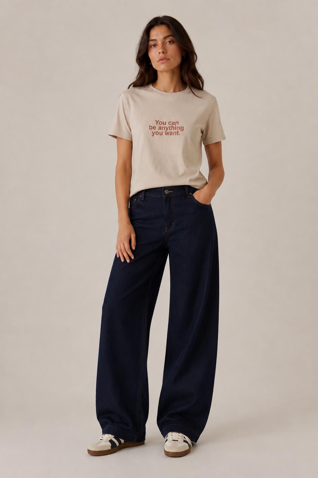 Slogan Baskılı Regular Fit T-shirt