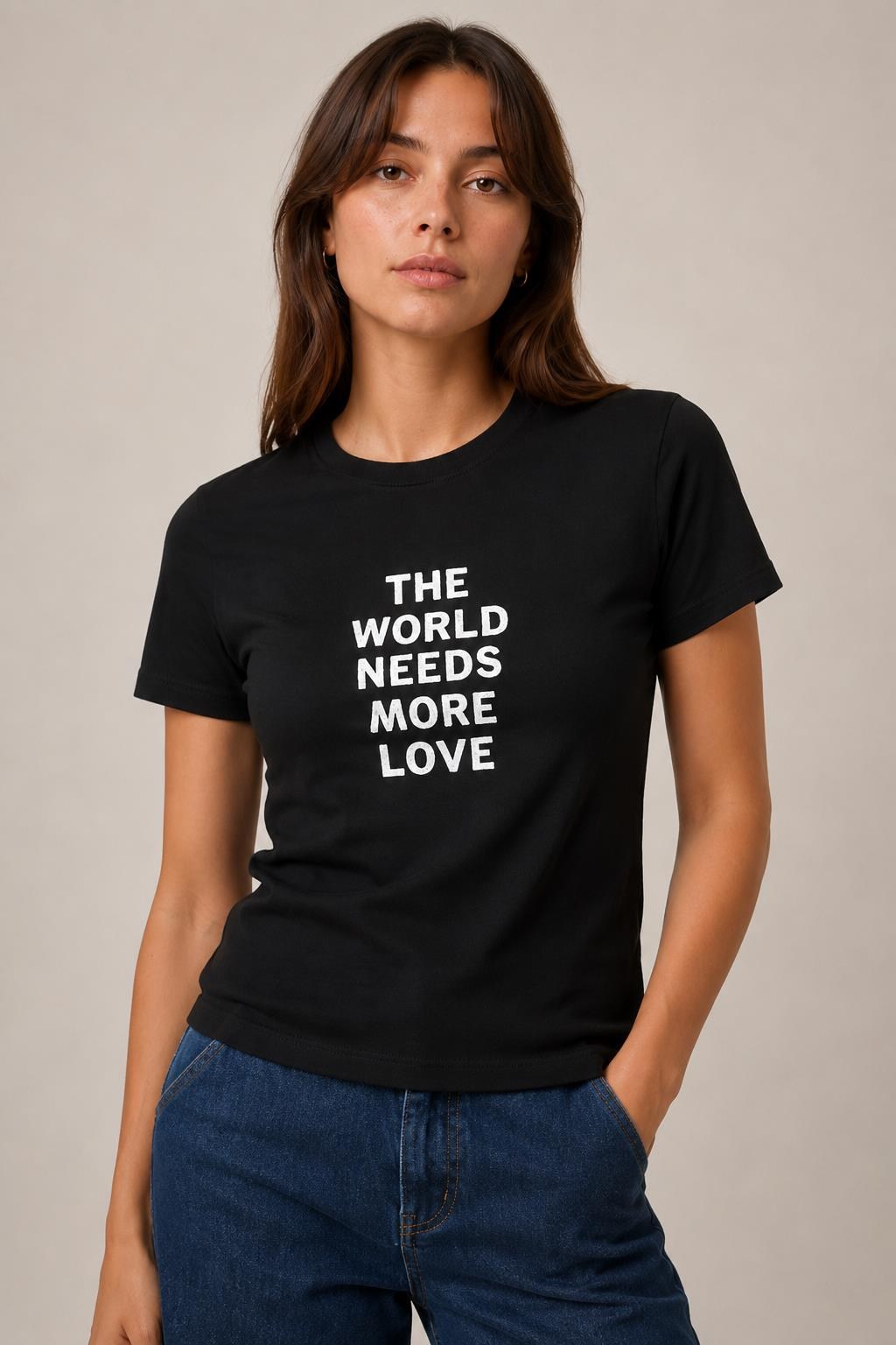 Slogan Baskılı Regular Fit T-shirt