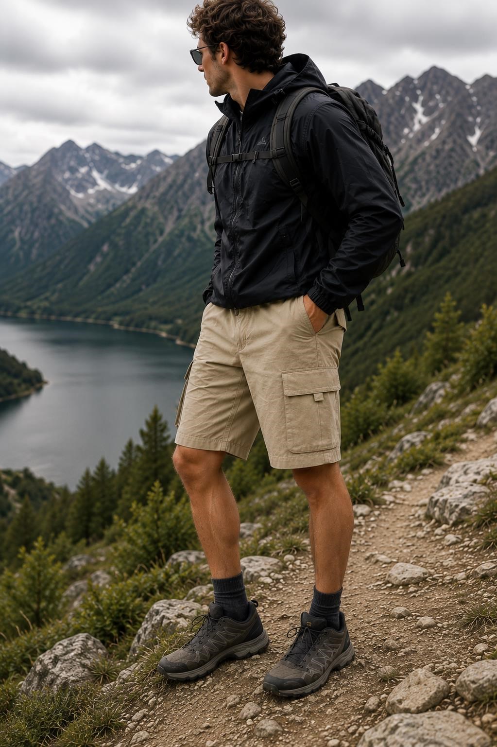 Su İtici Outdoor Kargo Şort Trekking Bermuda