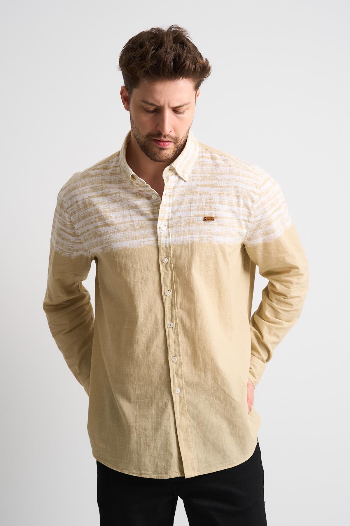 U.S POLO Desenli Uzun Kollu Erkek Gömlek