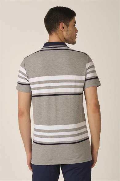 ALEXANDERGARDI ÇİZGİLİ POLO YAKA T-SHİRT (E21-8107)
