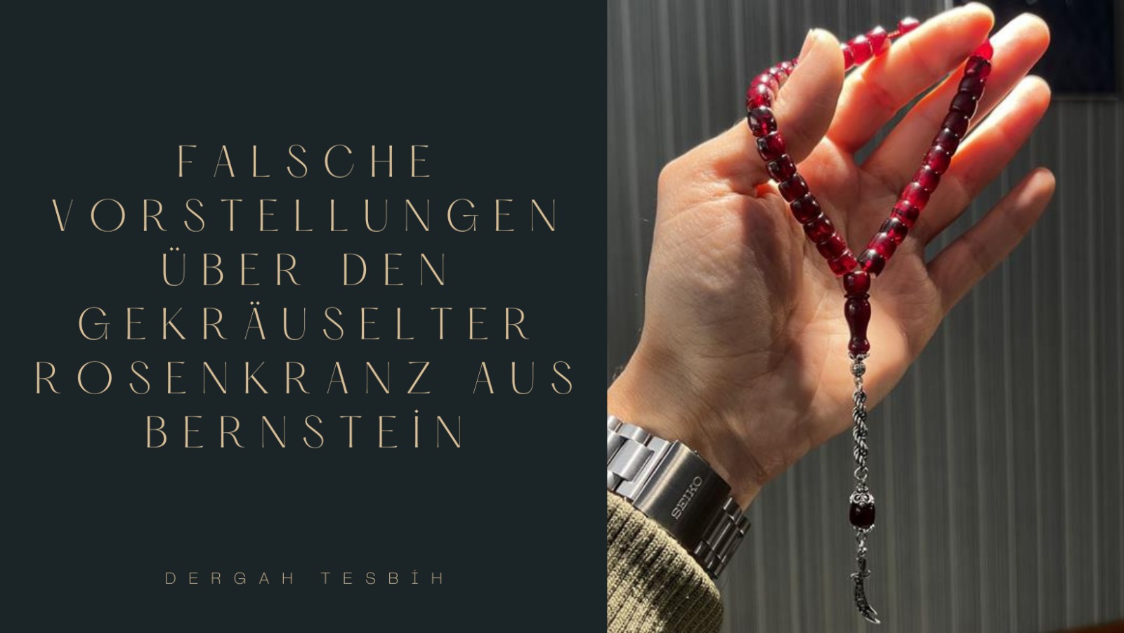 rosenkranz, dergah tesbih, Bernstein hergestellter Gebetsrosenkran