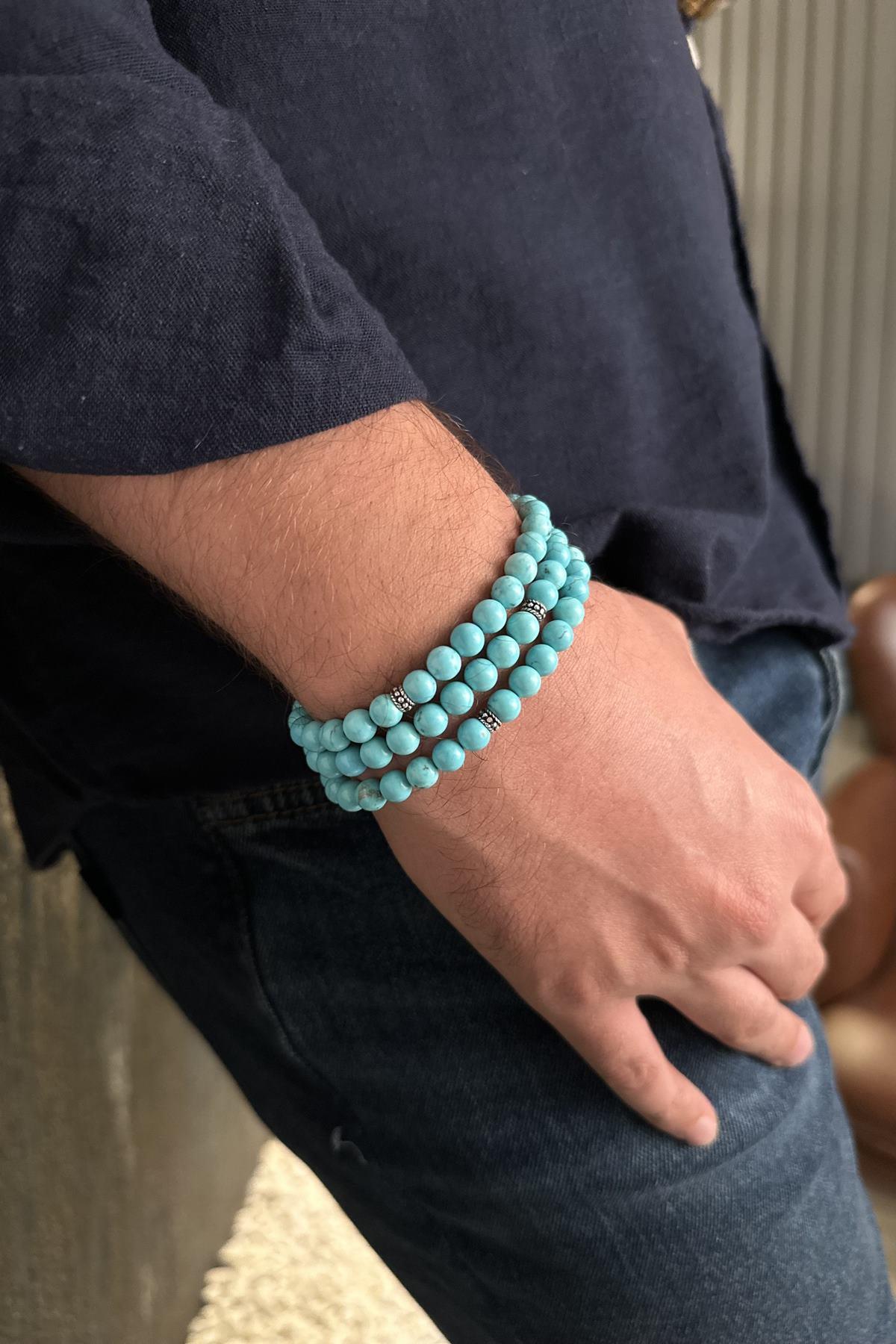 99'luk Bracelet Namaz Prayer Beads Turquoise Stone Necklace Bracelet Prayer Beads