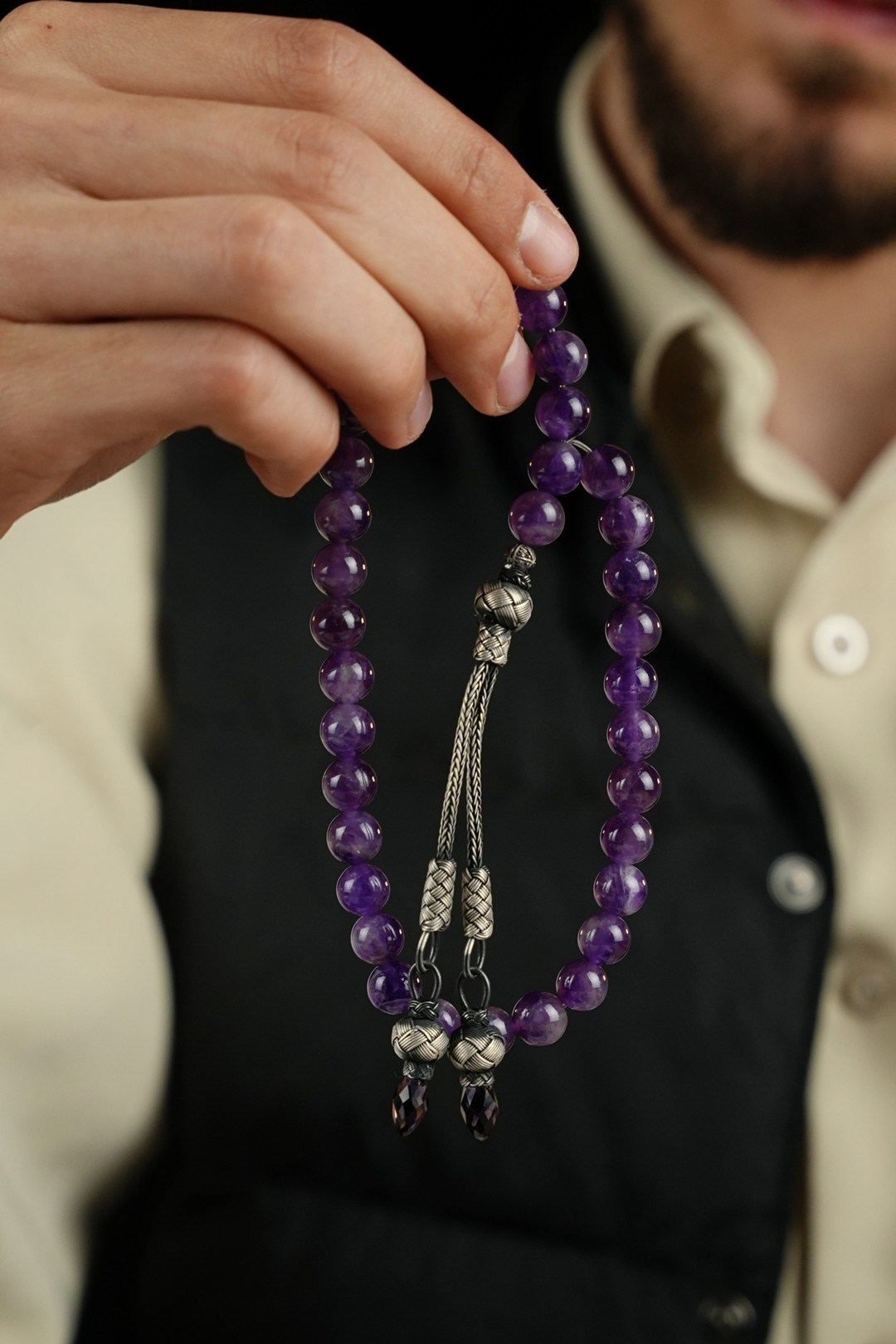 Amestist Stone Prayer Beads NN