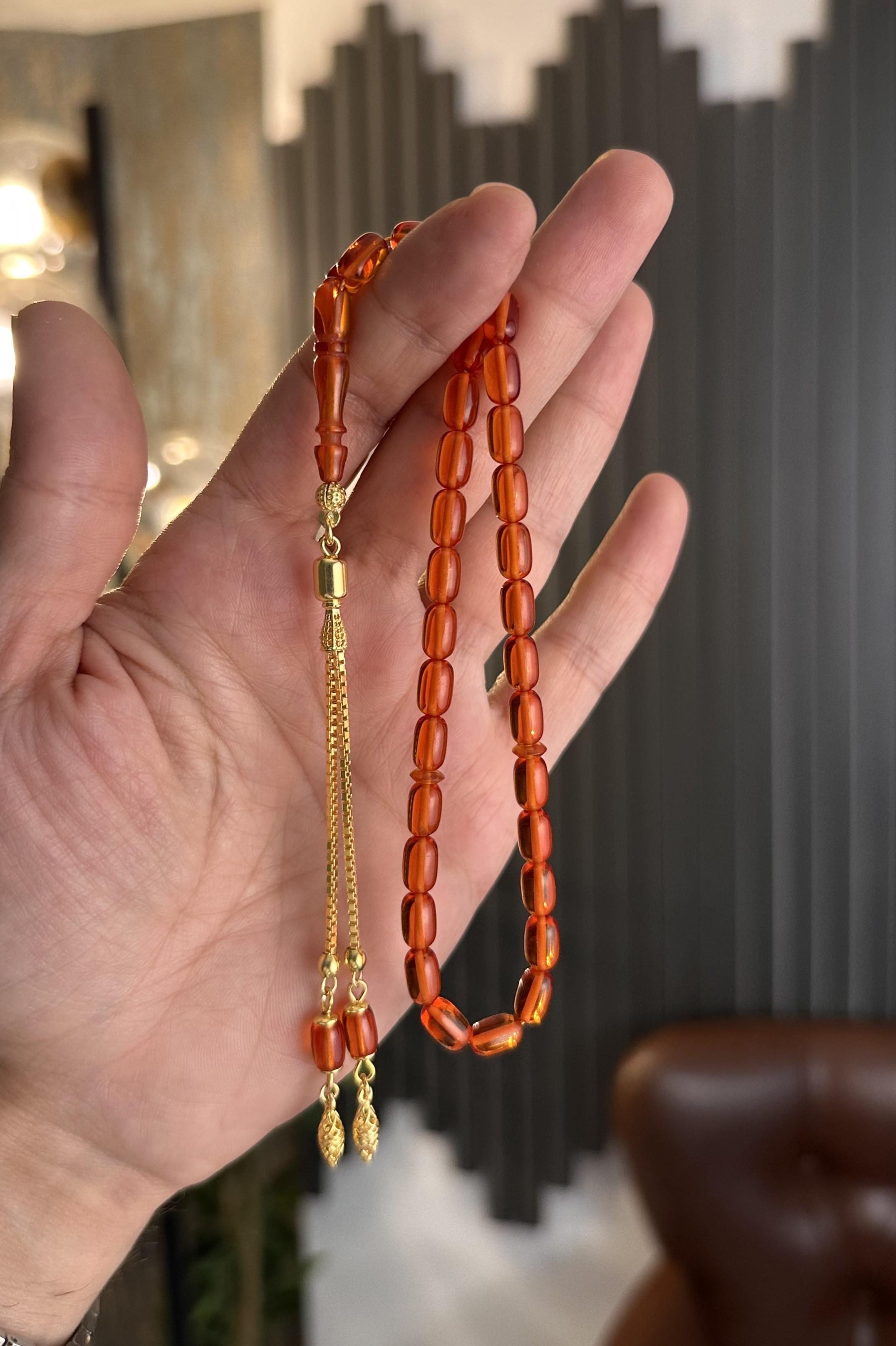 Bilek Size Silver Tassel Fire-i Amber