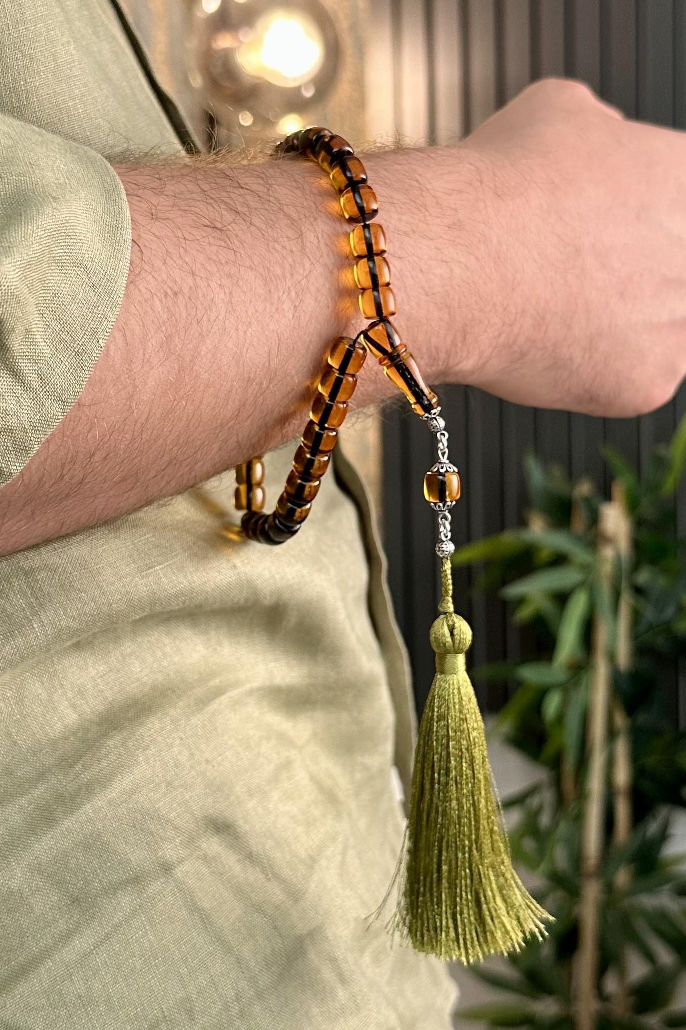 Bilek Size Special Saçak Tassel Pressed Amber