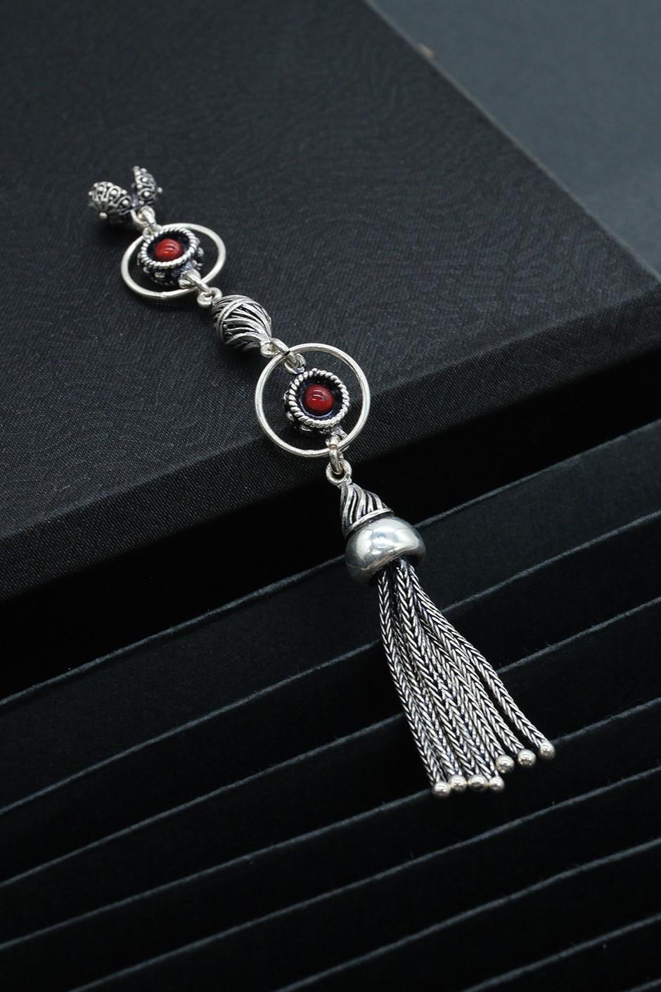 Çakra Serisi Red Silver Tassel