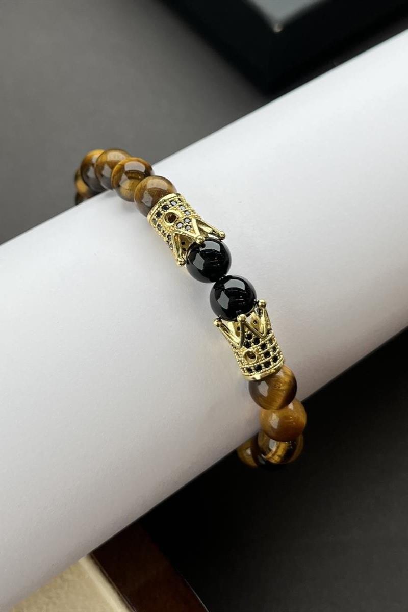 Diamond Serisi Kral Tiger's Eye Bracelet