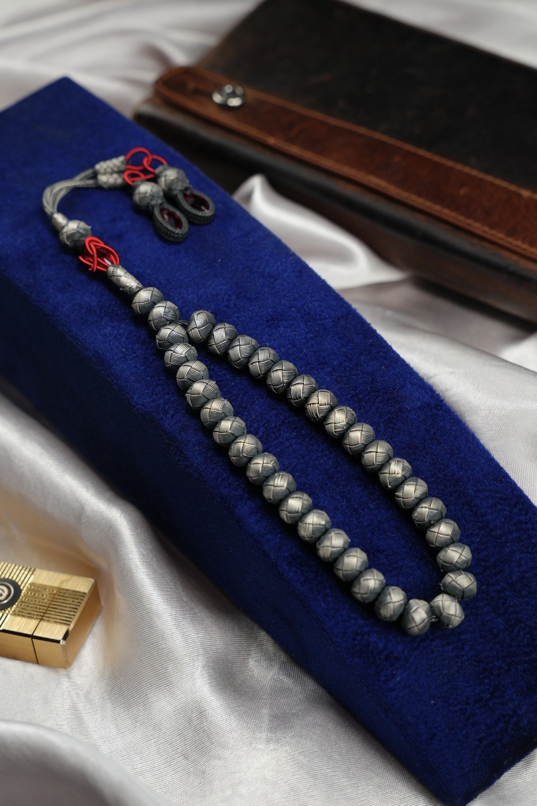 Silver Kazaziye Woven Prayer Beads