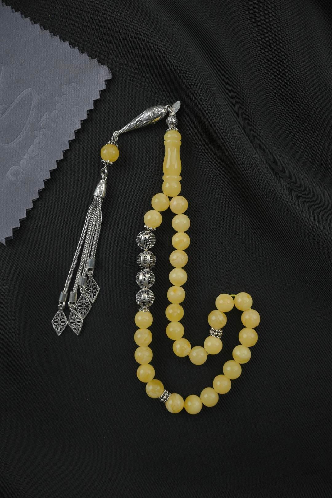 Personalized Amber Prayer Beads Drop