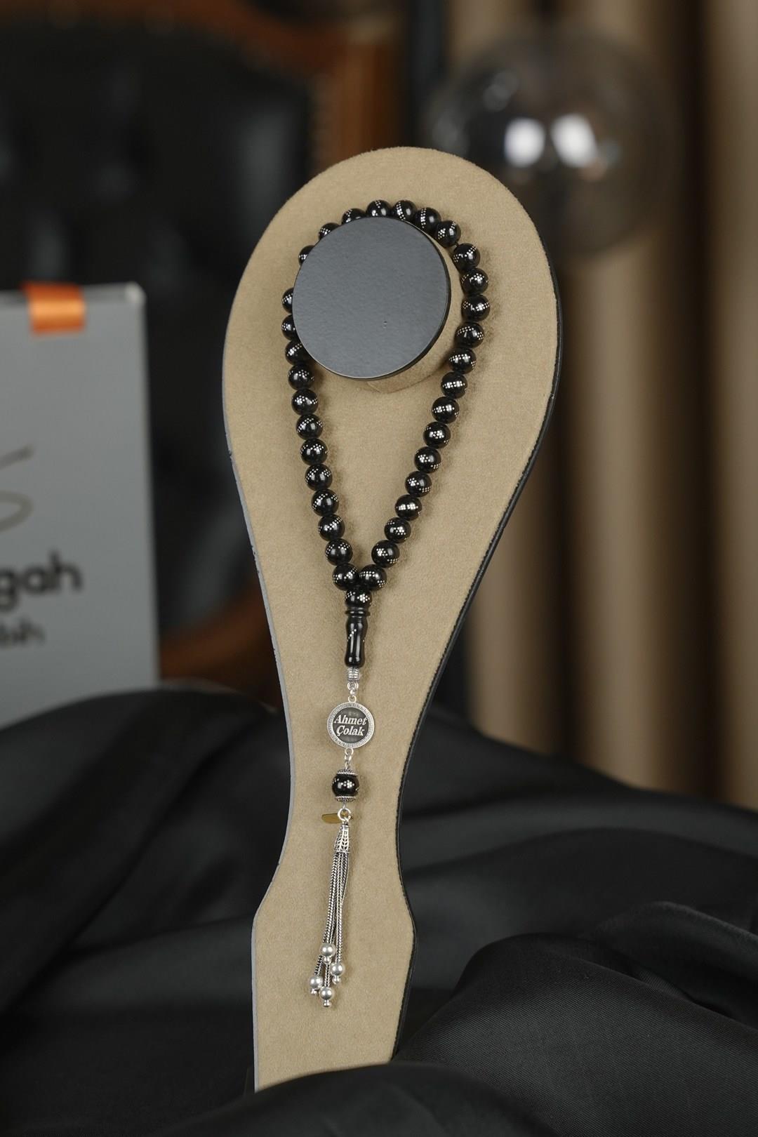Personalized Oltu Stone Full Silver Engraving New Sezon