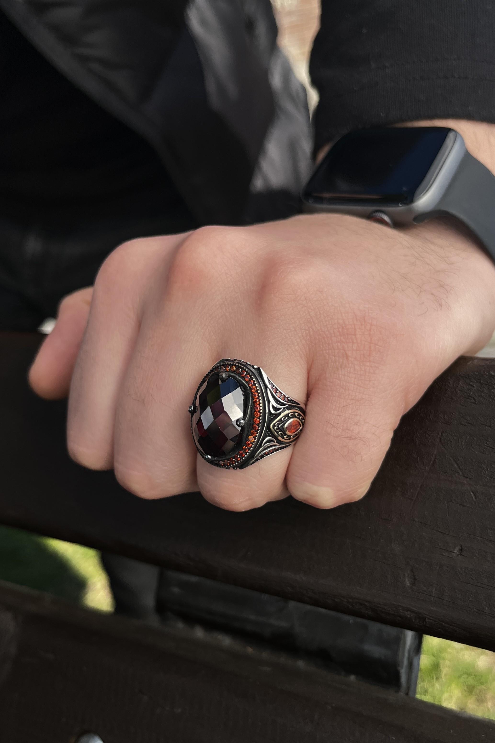 Kervansaray Serisi 925 K Silver Men's Ring