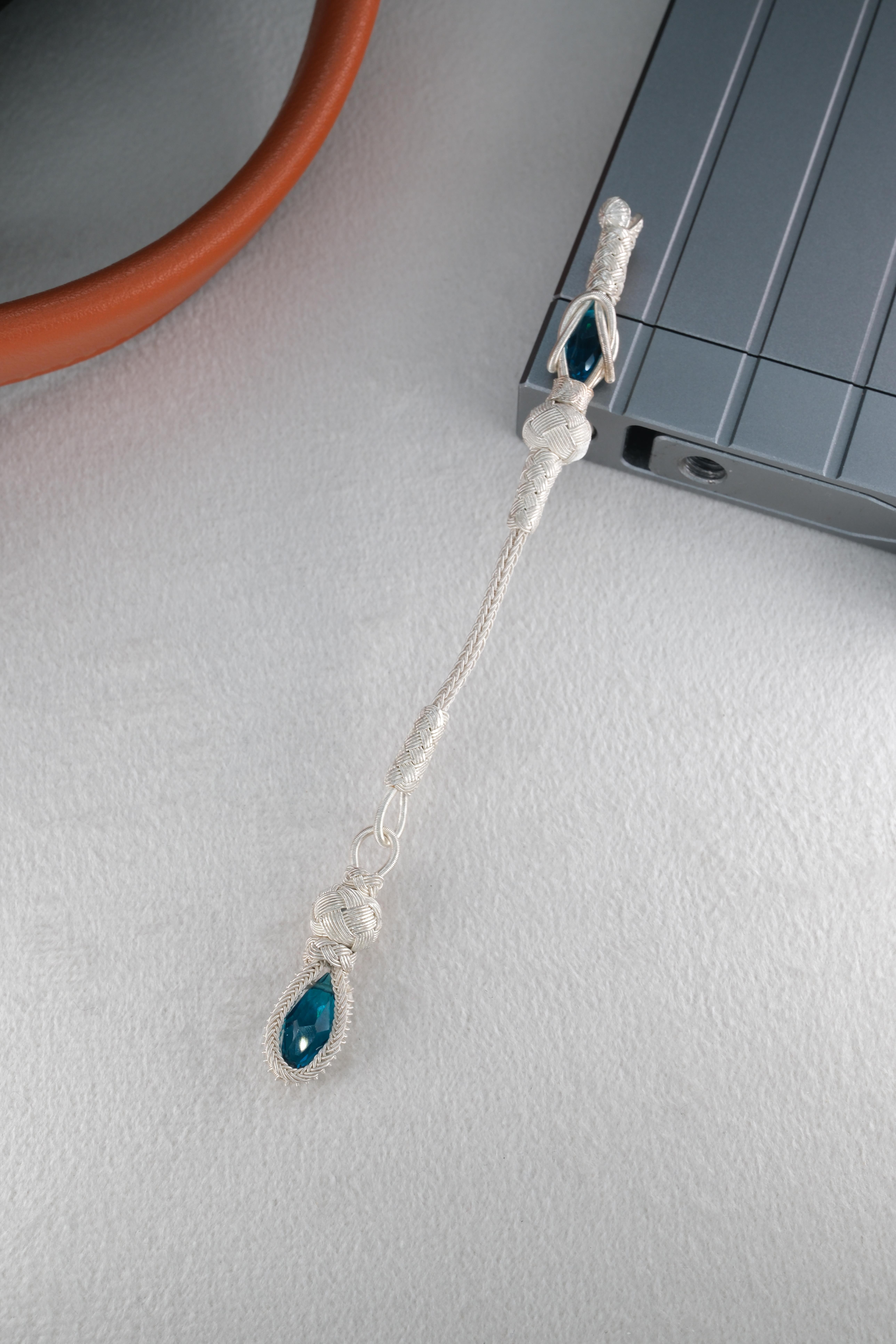 Blue Stone-set Silver Kazaziye Kamçı