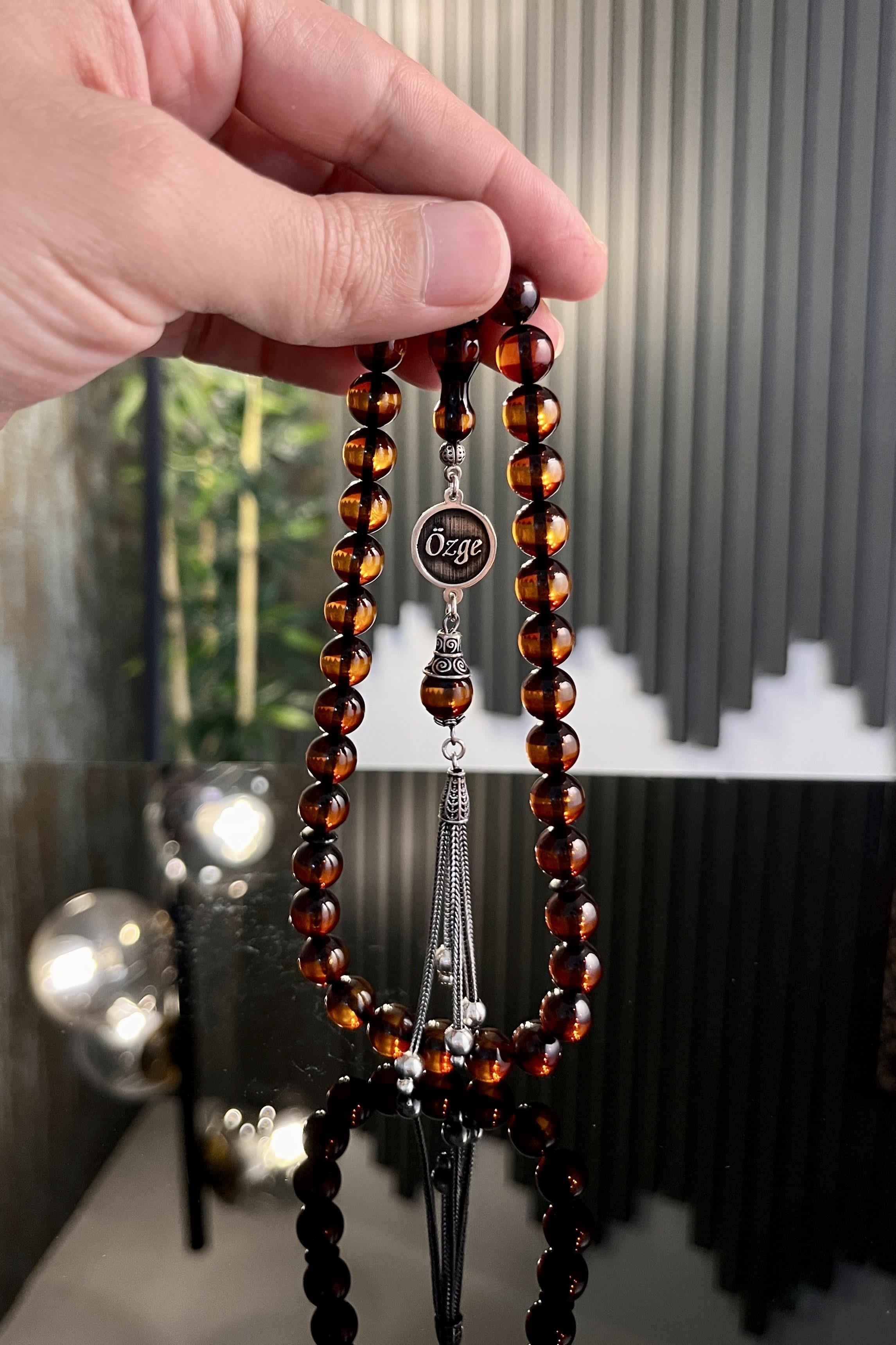 Sevdiklerinize Special Fire-i Pressed Amber Prayer Beads