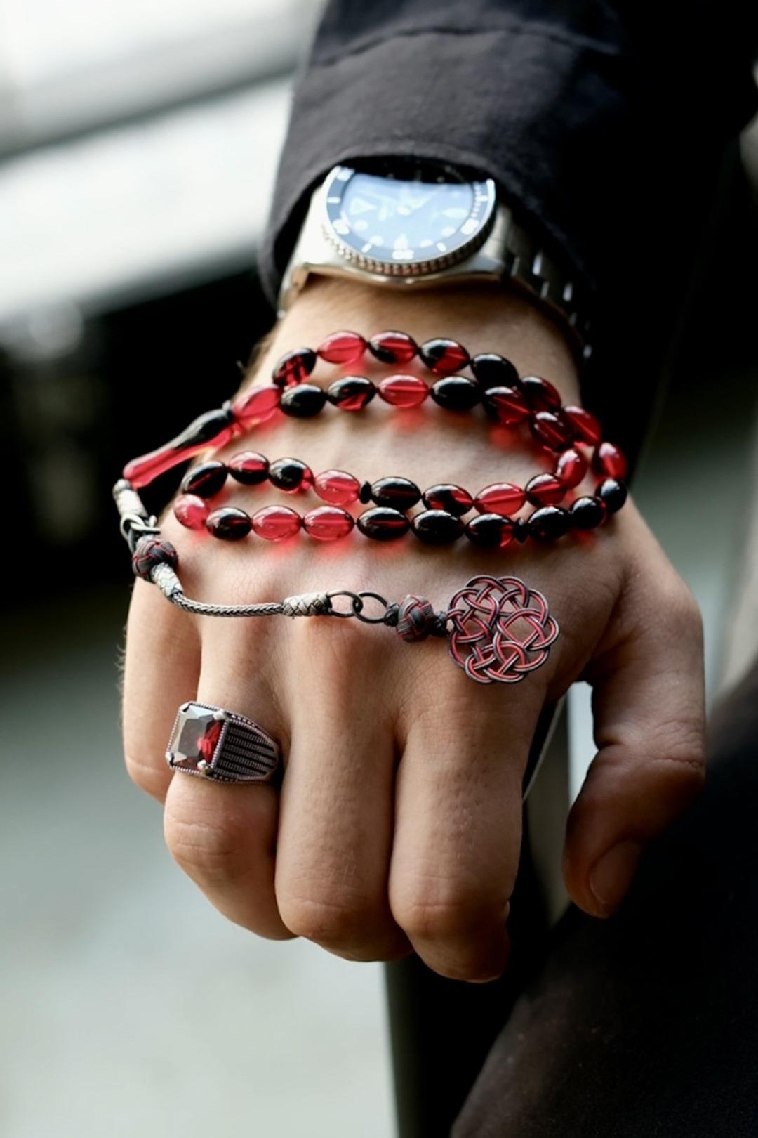 Prayer Beads & Ring Kombini Special Design Silver