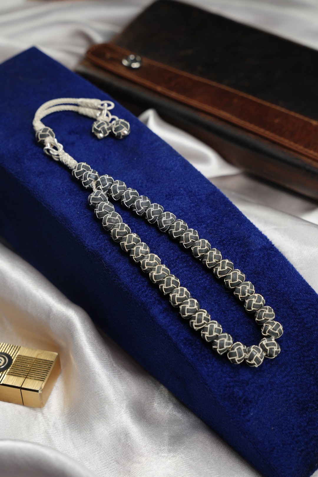 New Spor Silver Kazaz Woven Prayer Beads