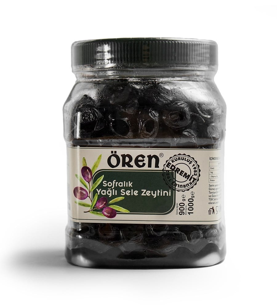 Ören Siyah Yağlı Sele Zeytini 1000 gr