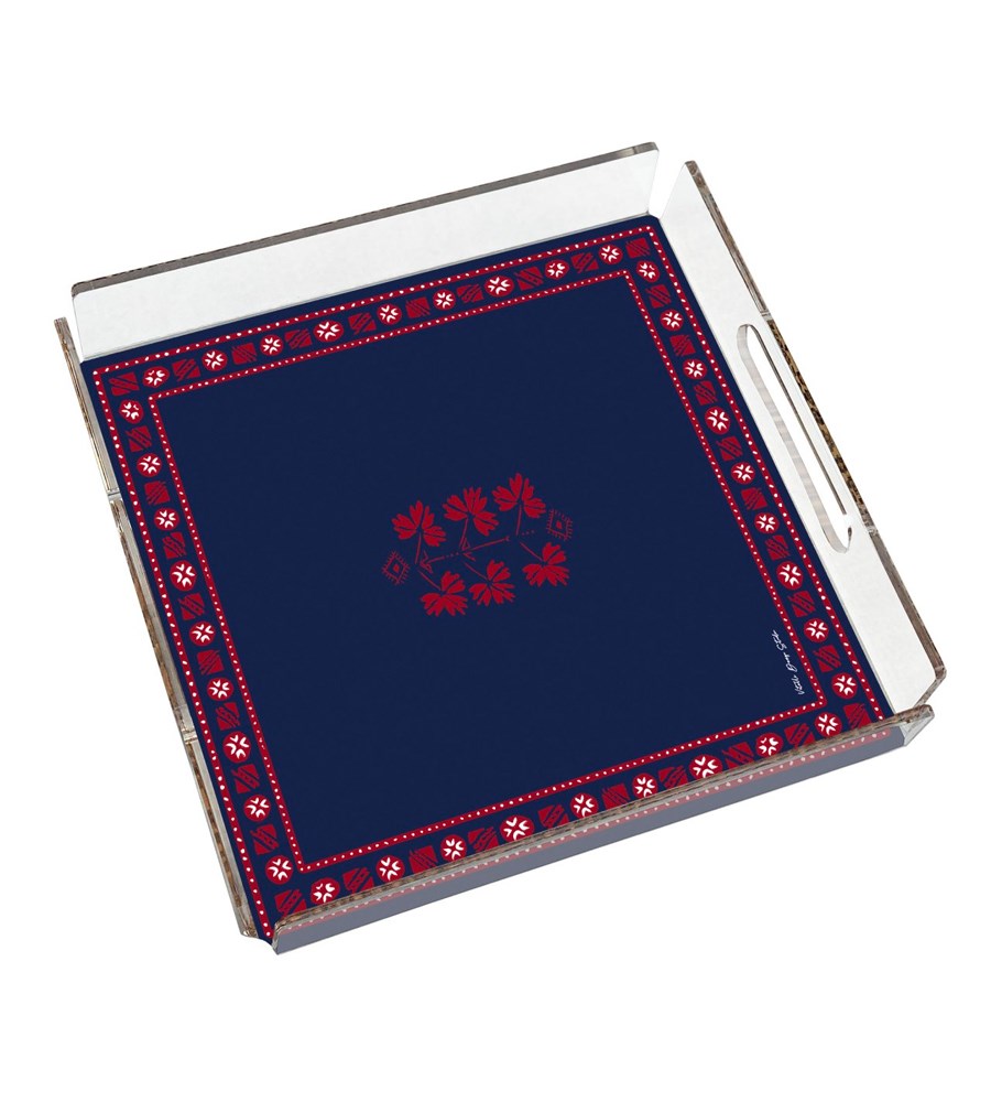 Yağcıbedir Collection Mavi 40x40 Pleksi Tepsi