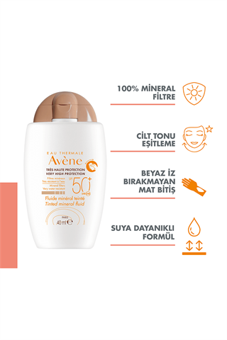 Avene Fluide Mineral Güneş Koruyucu Renkli Krem Spf50 40 ml