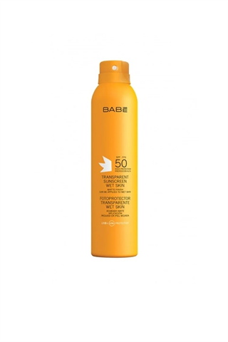 Babe Pediatric Wet Skin Teknolojili Transparan Güneş Koruyucu Sprey SPF 50 200 ml | KozmovitalYüz ve Vücut Güneş ÜrünleriBabeBabe Transparan Sprey Güneş Kremi Spf 50 200 ml