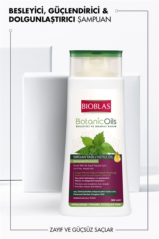 Bioblas Botanic Oils Isırgan Yağlı Şampuan 360 ml