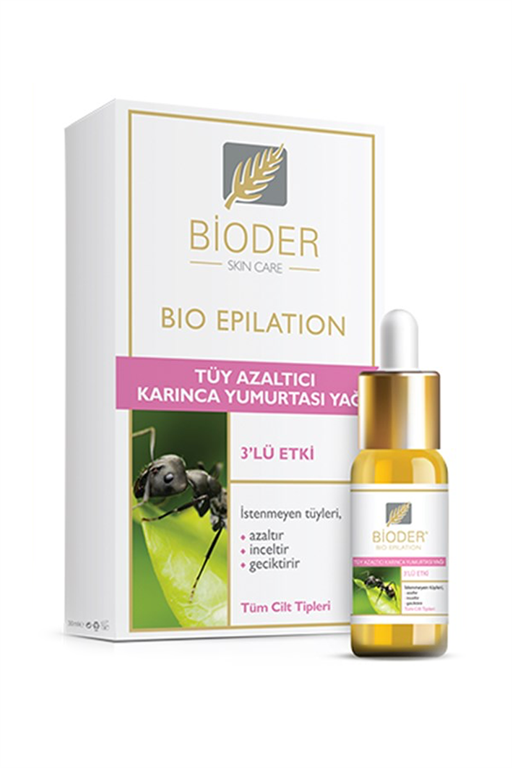 8680512605508 | Bioder Bio Epilation Tüy Azaltıcı Karınca Yumurtası Yağı 30 ml | KozmovitalTüy Azaltıcı ÜrünlerBioderBioder Bio Epilation Karınca Yumurtası Yağı 30 ml