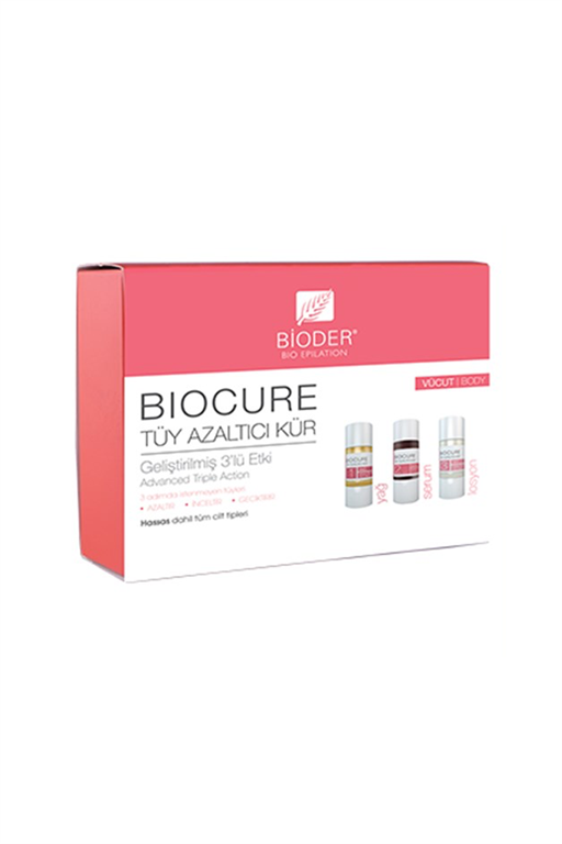 8680512624400 | Bioder Biocure Tüy Azaltıcı Kür 3 x 10 ml - Vücut Bölgesi | KozmovitalTüy Azaltıcı ÜrünlerBioderBioder Biocure Tüy Azaltıcı Kür 3 x 10 ml - Vücut Bölgesi