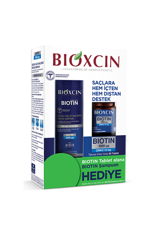 8680512629061 | Bioxcin Biotin Tablet ALANA Biotin Şampuan 300 ml HEDİYE | KozmovitalSaç DökülmesiBioxcinBioxcin Biotin Tablet ALANA Biotin Şampuan 300 ml HEDİYE