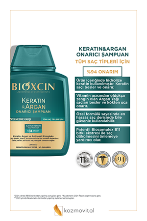 Bioxcin Keratin Argan Onarıcı Şampuan 300 ml