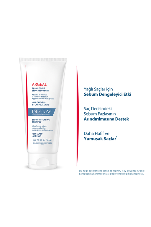 Ducray Argeal Shampoo - Yağlı Saçlar İçin Şampuan 200ml