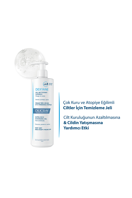 Ducray Dexyane Gel - Kuru Ciltler İçin Temizleme Jeli 400ml
