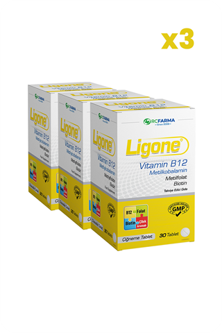 Probiyotik / PrebiyotikRc FarmaLigone Vitamin B12 30 Çiğneme Tablet x3 Adet